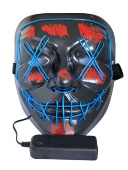 Halloween LED Mask-Scary Cosplay with Light-Up Effects available in (Blue, Green, Red)