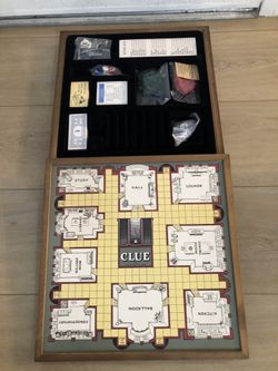 Monopoly/Clue Wooden Board Game