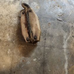 Vintage Wooden Pulley