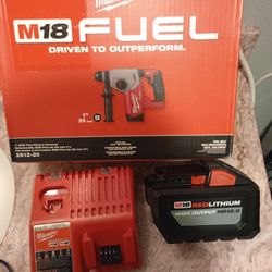 Milwaukee M18 Fuel Rotary Hammer with Battery and Charger - New - Firm Price 