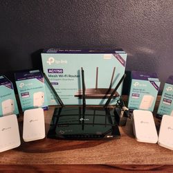 Tp-link Router + 4 Extenders OneMesh Mesh Network