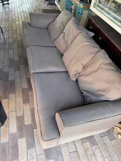 Gray Fabric 3-Seat Sofa FREE