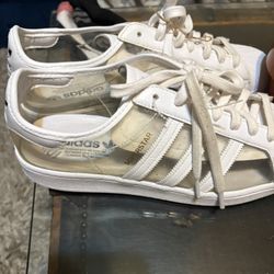 2021 Transparent Adidas SuperStar Shell Toes Sz 10.5