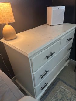 Matching chest of drawers and dresser set