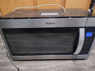 Whirlpool over the range steam cooking sensor microwave with fan