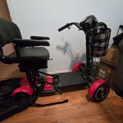 Darkshadows by MaritSA - Foldable 4 Wheel Mobility Scooter for Seniors. Long Range Battery 15.6AH-25