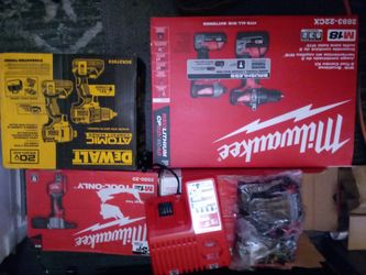 Milwaukee And DeWalt Combo Kits New