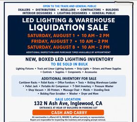 LED Lighting & Warehouse Liquidation  in Bulk