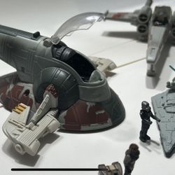 Micro Machines Star Wars Collection - Boba Fett Ship, Luke Skywalker X-Wing, Figures, and Vehicles!