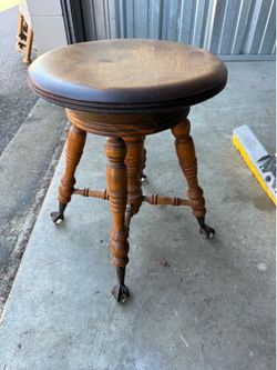 Antique clawfoot Victorian piano stool