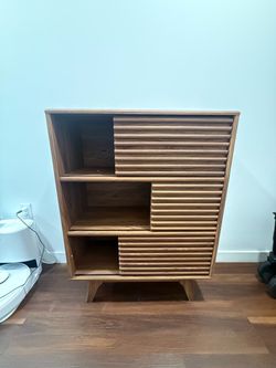 Mid-Century Modern Wood Storage Cabinet