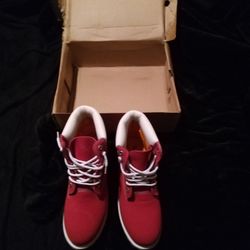 RED TIMBERLAND BOOTS MENS SIZE 10