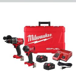 M18 FUEL 18V Lithium-Ion Brushless Cordless Hammer Drill and Impact Driver Combo Kit (2-Tool) with 2 Batteries