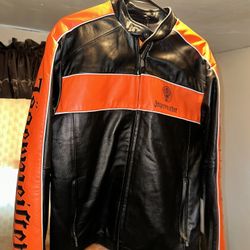 jagermeister leather  jacket