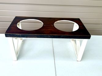 Raised Wooden Elevated Dog Bowl Stand