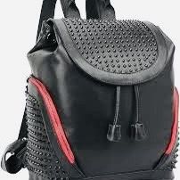 BLACK STUDDED BACKPACK 