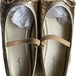 Chasing Fireflies Sparkle Gold Play Shoes For Girls 