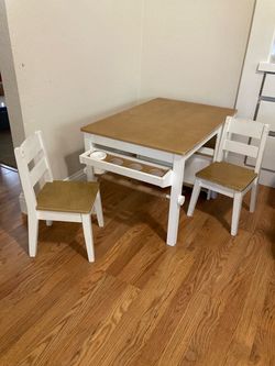 Wood toddler table and chair set