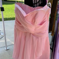 Pink Strapless Dress