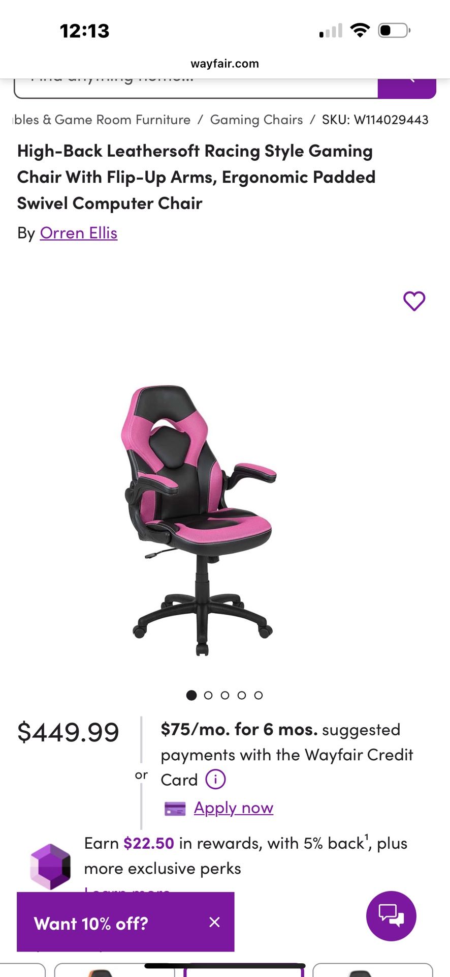 Brand new ergonomic gaming chair