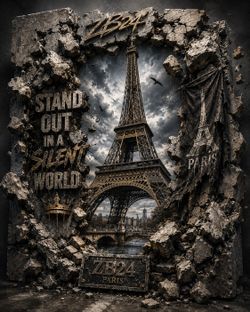 ZB24 Paris Canvas Wall Art 30x40 – Ready to Hang – Unique Eiffel Tower Artwork