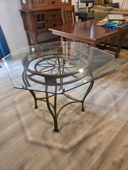 39” Large Vintage Glam Glass Coffee Table – $175 OBO