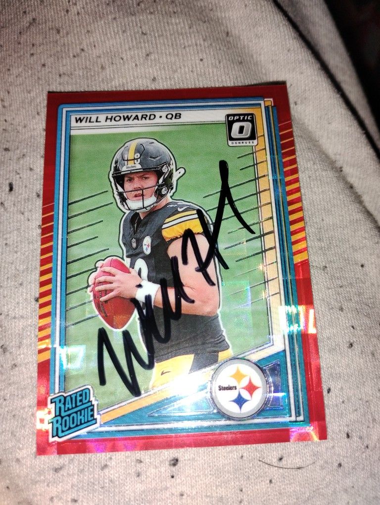 Will Howard Signed Autograph Rookie Card Pittsburgh Steelers