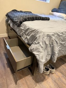 Full Size Bed Frame With Drawers Underneath 