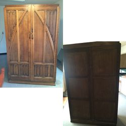 Antique English wardrobe armoire