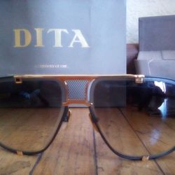 Dita Mach Five Gold Titanium Designer Sunglasses 