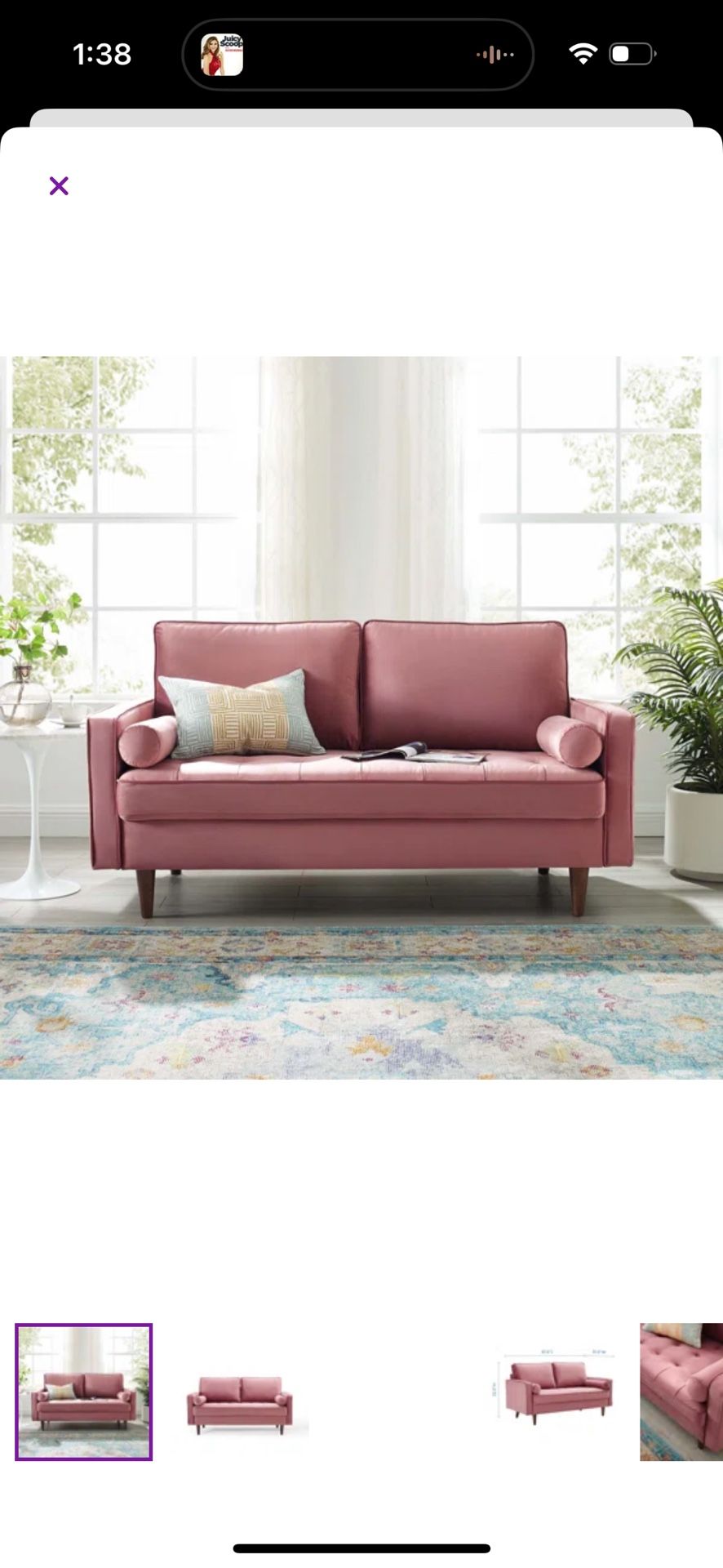 Pink Sofa Or Loveseat