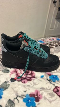 Black obsidian Blue/orange lace Air Force 1