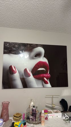 Glamour Lips Wall Art Print on Acrylic