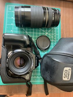 Canon EOS 650 35mm Film Camera, Auto-Focus and 2 Lenses