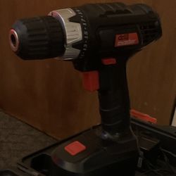 Drill Master Cordless Drill With Light And Separate Cordless Flashlight 