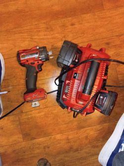 Milwaukee impact and batterys and charger