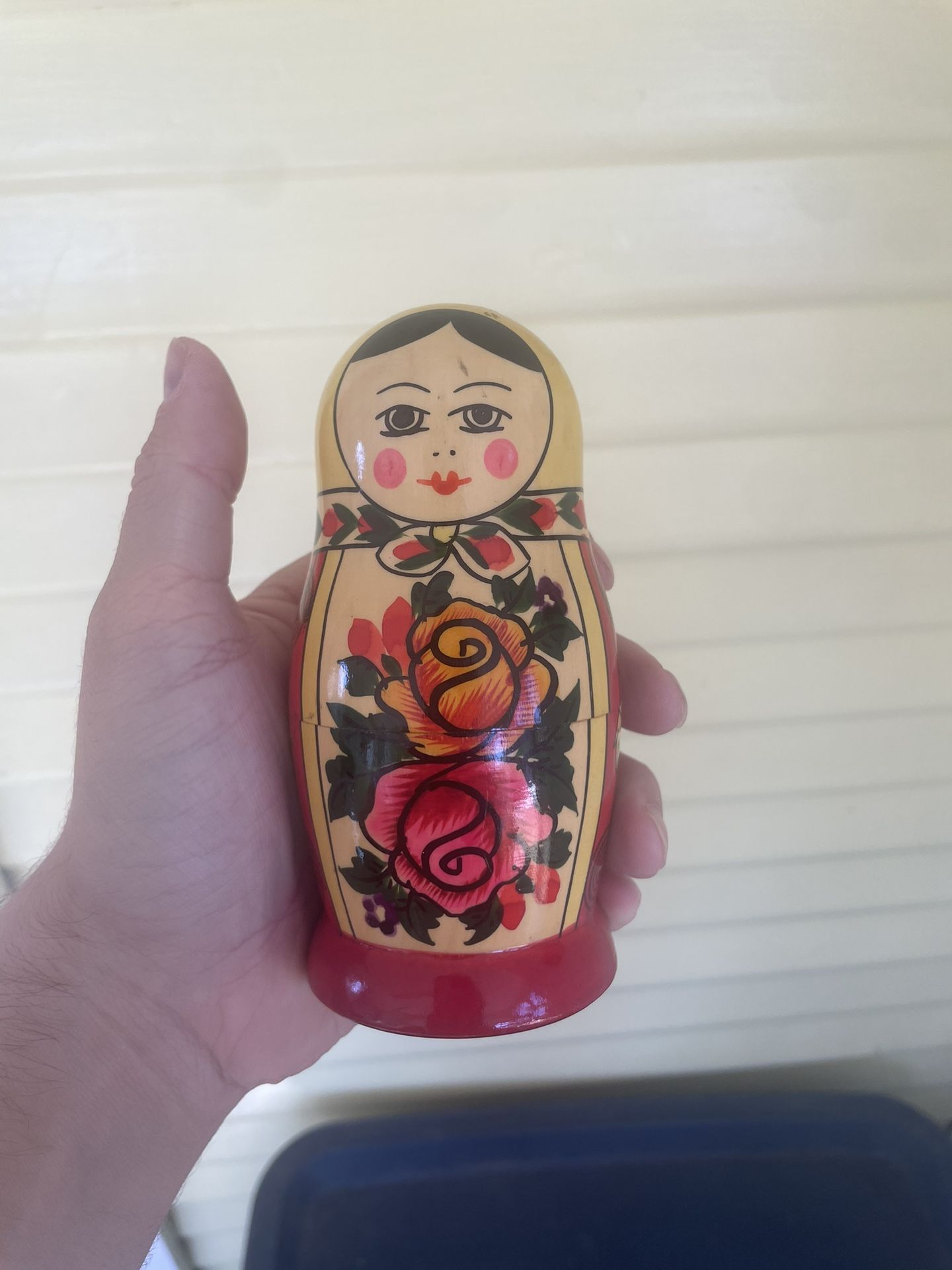 Vintage Russian Nesting Doll – Hand-Painted