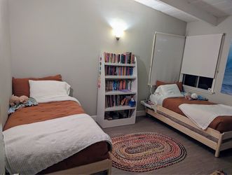 IKEA stackable twin beds- natural pine wood