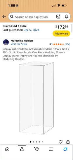 Clear acrylic pedestal stand