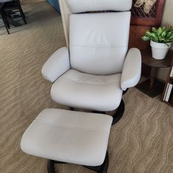 Leather Chair And Ottoman