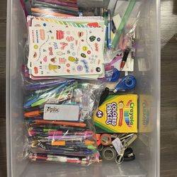 Crafts And School Supplies Tub