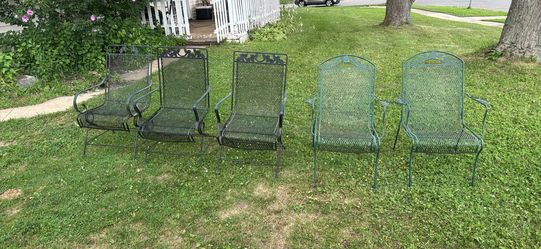 5 Outdoor Metal Patio Chairs