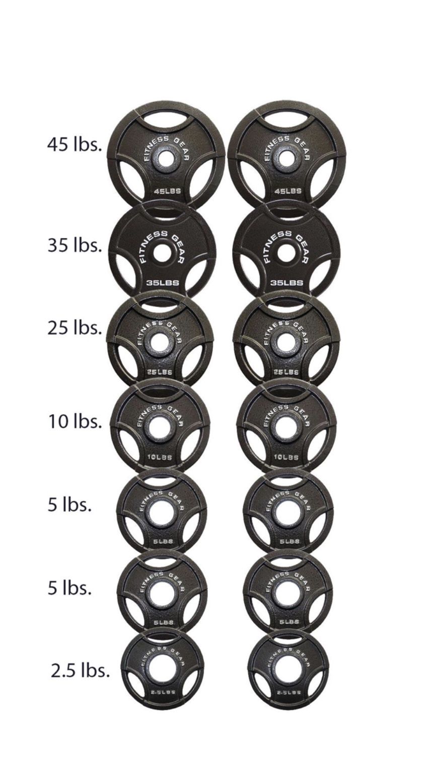 Fitness Gear 255 / 345 lbs Olympic Weight Set - Plates only