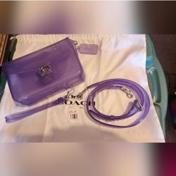Like New Coach Purple Jelly Bag