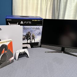 ( Package Deal) Comes with PS5, Gaming Monitor, and Steelseries Wireless Headset