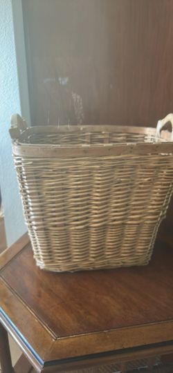 Large Wicker Storage Basket with Handles