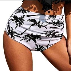 NEW! Bathing Swimsuit Bottoms Only,  Large Women's, Full Coverage, High Waisted
