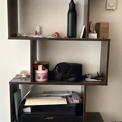 6-Tier Walnut Color Bookcase 