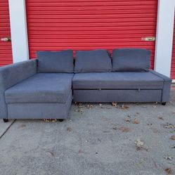 FREE DELIVERY - IKEA FRIHETEN Sleeper Sectional Sofa w/ pullout bed and storage in chaise