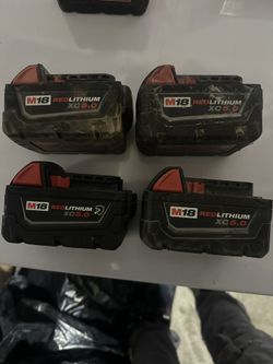Milwaukee Batteries 5.0, 6.0, 8.0 